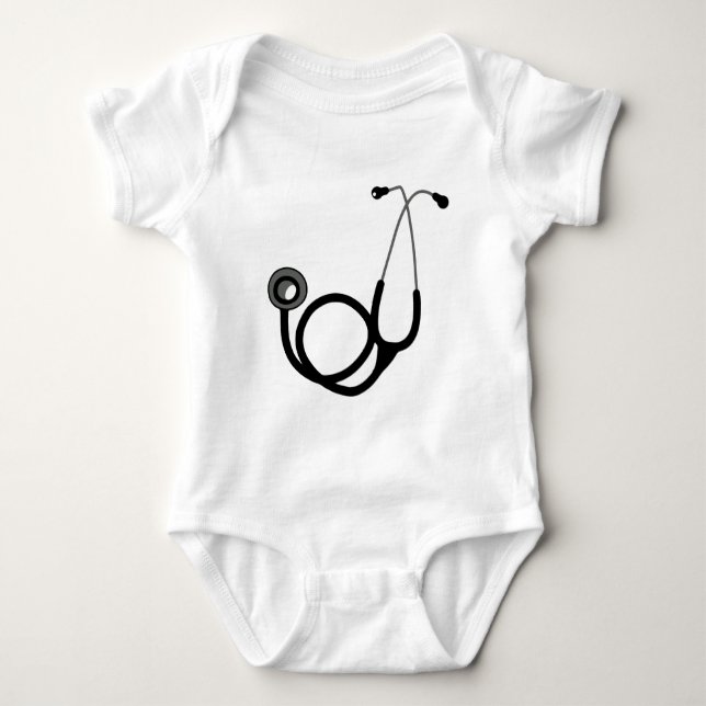 Stethoskop Baby Strampler (Vorderseite)
