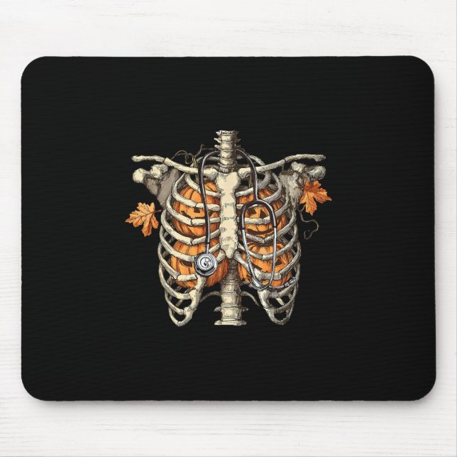 Stethoskop Brustkorb Herbst Krankenschwester Ernte Mousepad (Vorne)