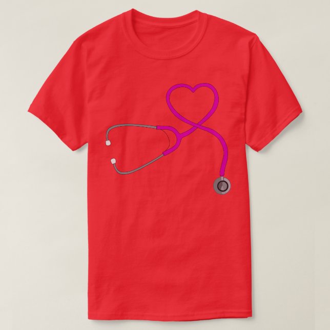 Stethoskop Heart 2 T-Shirt (Design vorne)