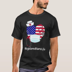 Stethoskop-Kappen Registrierte Pflegekraft Leben H T-Shirt