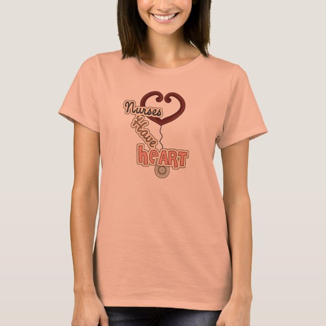 Stethoskop-Krankenschwestern haben Herz-T - Shirts (Vorderseite)