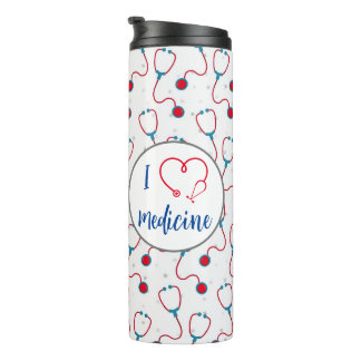 Stethoskop-Medizin "I Liebe Medizin" Thermosbecher
