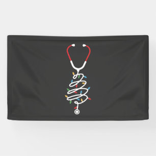 Stethoskop Medizinische Vorräte Weihnachtsbaumlich Banner