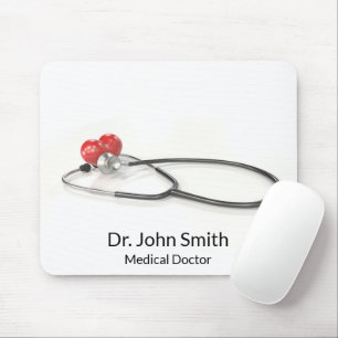 Stethoskop mit Herz   Medizinische Versorgung & Ge Mousepad