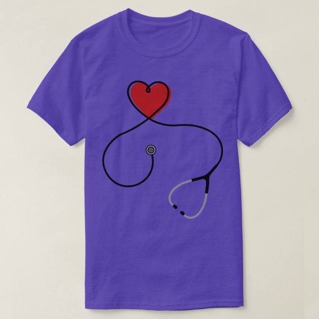 Stethoskop mit Herz T-Shirt (Design vorne)