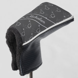 Stethoskop-Muster Mediziner Grau Golf Headcover
