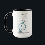 Stethoskop Name des personalisierten medizinischen Tasse<br><div class="desc">Unsere Ärzte sind eine tolle Hilfe, wenn wir sie am meisten brauchen, und diese Tasse ist ein Geschenk, denn wer nicht an einem kalten Tag eine coole Tasse Joe oder heiße Schokolade will. Passen Sie den Namen an, indem Sie auf den Knopf "Personalisieren" oben klicken und den Arzt, die Krankenschwester...</div>