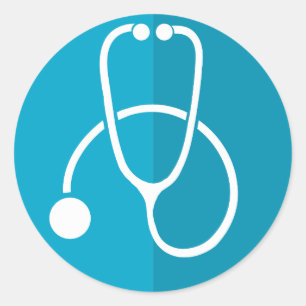 Stethoskop Runder Aufkleber