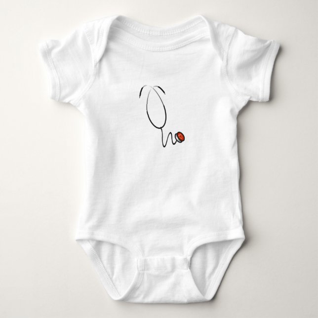 Stethoskop-T-Shirts und Geschenke Baby Strampler (Vorderseite)