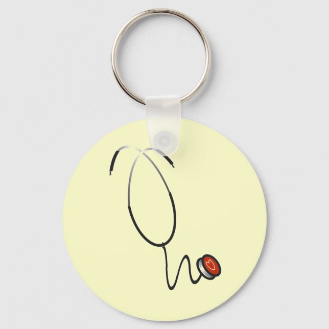 Stethoskop-T-Shirts und Geschenke Schlüsselanhänger (Vorderseite)