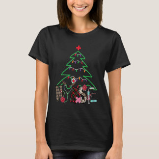 Stethoskop-Weihnachtsbaum-Krankenschwester-Weihnac T-Shirt