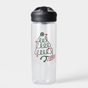 Stethoskop-Weihnachtsbaum-Lichter Pflegekleidung  Trinkflasche