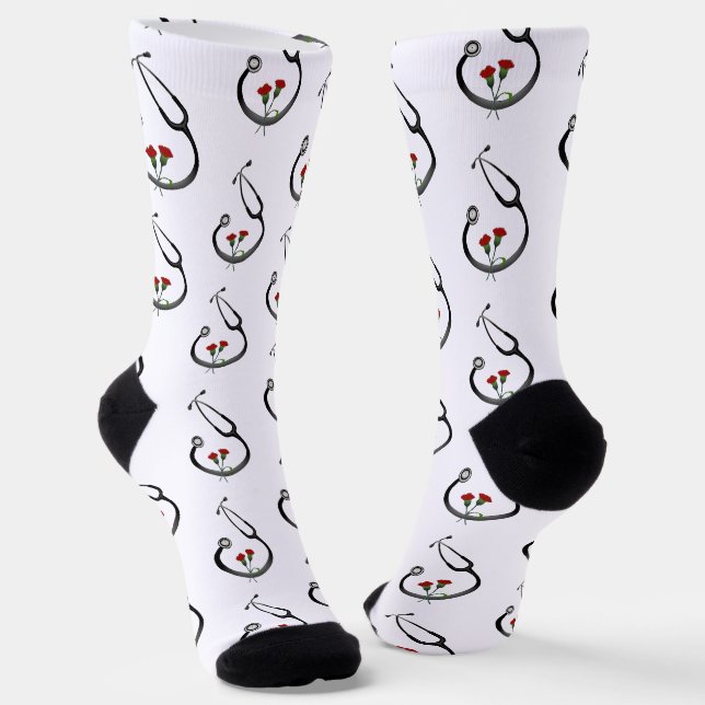 Stethoskop zum Nationalarzttag Socken (Gewinkelt)