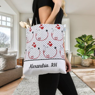 Stethoskope, Herzen und Polka-Punkte-Signature Tasche