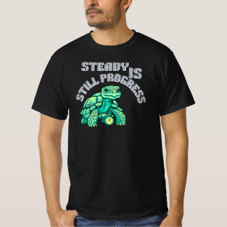 Stetig ist immer noch Fortschritt Schildkröte Graf T-Shirt