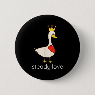 Stetige Liebe Lustiges Paar Gänseliebhaber Valenti Button