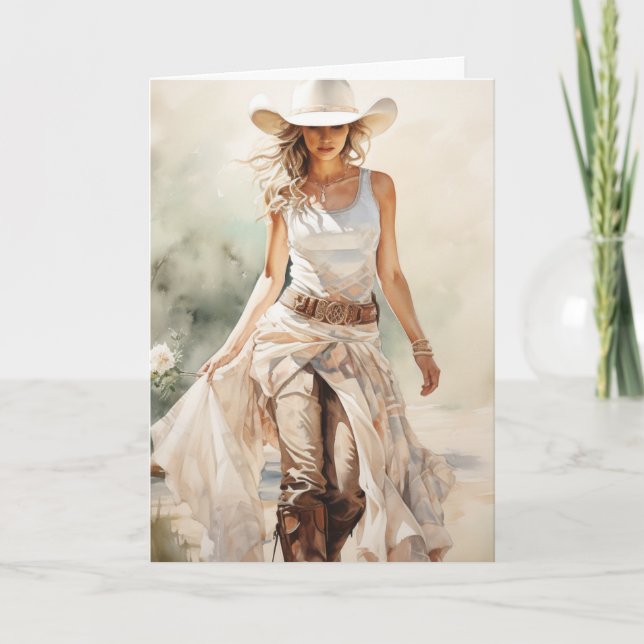 Stetson & Lace Wedding: Eine Geschichte der Braut Karte (Vorderseite)