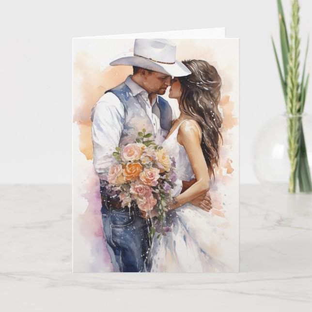 Stetson & Lace Wedding: Lariat der Liebe Karte (Vorderseite)