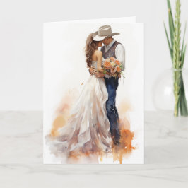 Stetson & Lace Wedding: Lassoed Hearts Karte