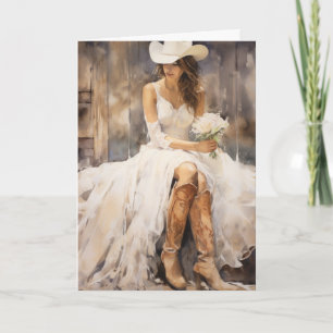 Stetson & Lace Wedding: Prairie Petals Karte