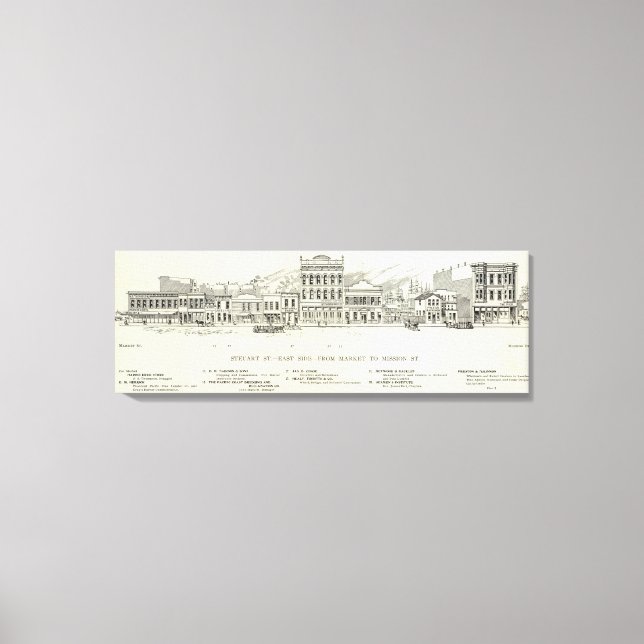 Steuart East side Market und Mission Leinwanddruck (Vorderseite)
