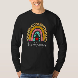 Steuer-Manager Leopard Regenbogen Buchhaltung Zurü T-Shirt