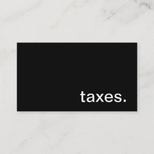 Steuer-Visitenkarte Visitenkarte