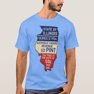 Steueraufkleber für Alkohol des Bundesstaates Illi T-Shirt
