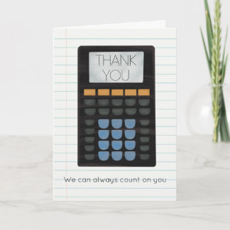 Steuerberater CPA Math Lehrer Danke Karte