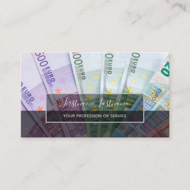 Steuerberater und Finanzexperten zahlen Geld, aber Visitenkarte (Vorderseite)