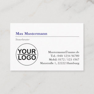 Steuerberater Visitenkarte mit LOGO