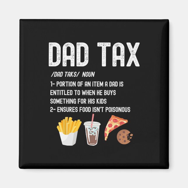 Steuerdefinition Funny Vathers Day Daddy Spaß Vate Magnet (Vorne)