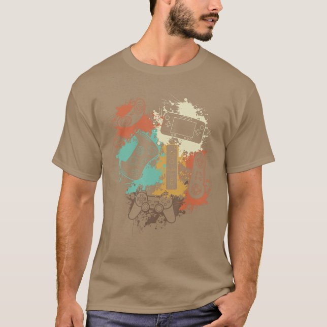 Steuere alle Dinge Videospiel-Controller-Geschenk T-Shirt (Vorderseite)