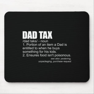 Steuerliche Definition Funny Men's Vaters Day Gift Mousepad