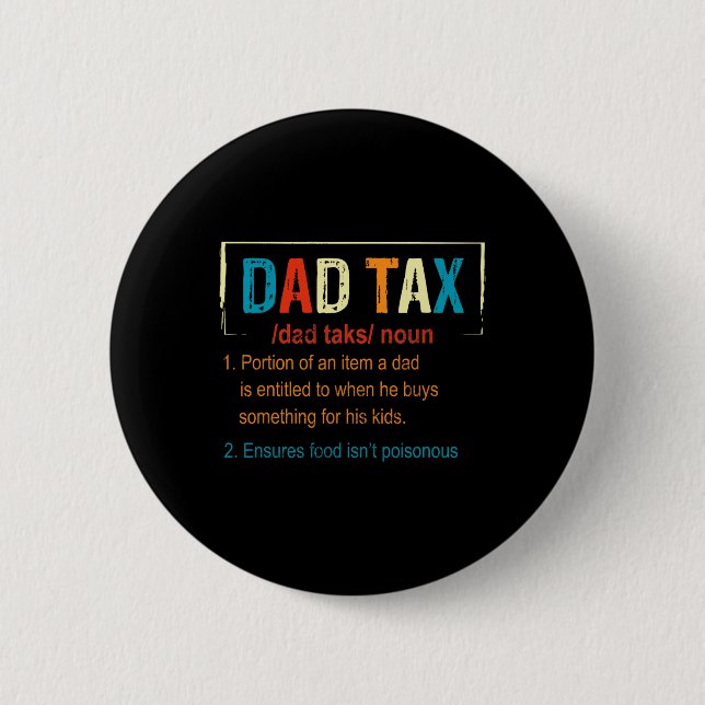 Steuerliche Definition Funny Vathers Day Men Boys  Button (Vorderseite)