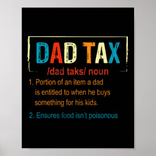 Steuerliche Definition Funny Vathers Day Men Boys  Poster