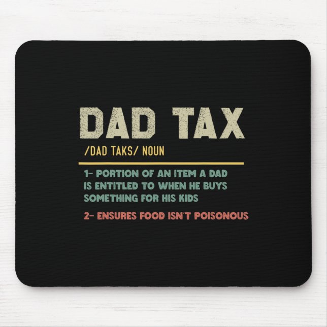 Steuerliche Definition Witziger Vatertag Mousepad (Vorne)