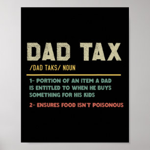 Steuerliche Definition Witziger Vatertag Poster