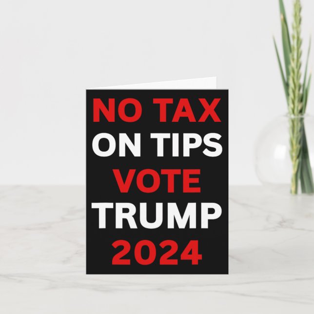 Steuern auf Tipps Abstimmung Trump 2024: Amerika z Karte (Vorderseite)