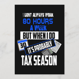 Steuersaison 80 Stunden Buchhalter Einladung