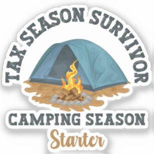 Steuersaison Überlebende, Camping Saison Starter Aufkleber