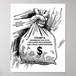 Steuersenkungen für das Poster "Super Rich Donors"