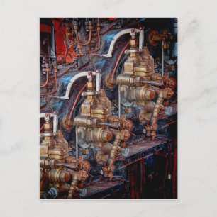 Steuerungen einer Dampflokomotiven-Postkarte Postkarte