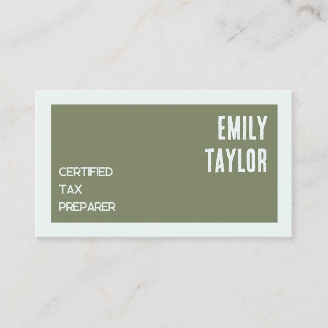 Steuervorbereitung — QR Visitenkarte (Vorderseite)