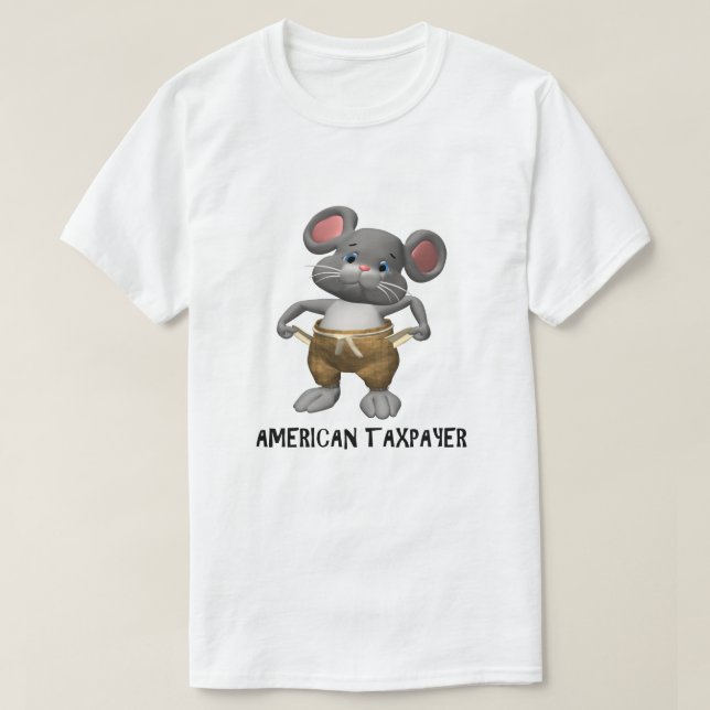 Steuerzahler IRS Joke Taxday Spaß Funny Mouse Nied T-Shirt (Design vorne)