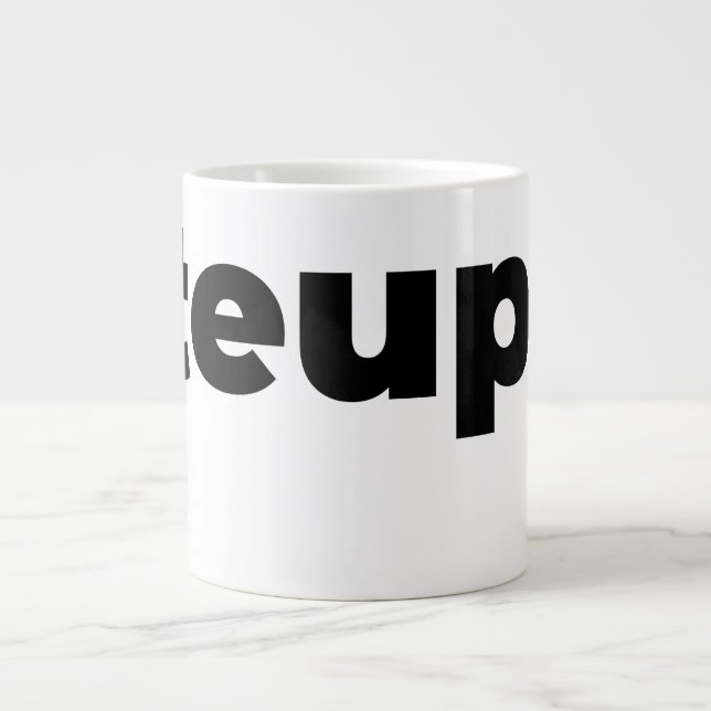 Steups Mug - Black Jumbo-Tasse (Vorderseite)
