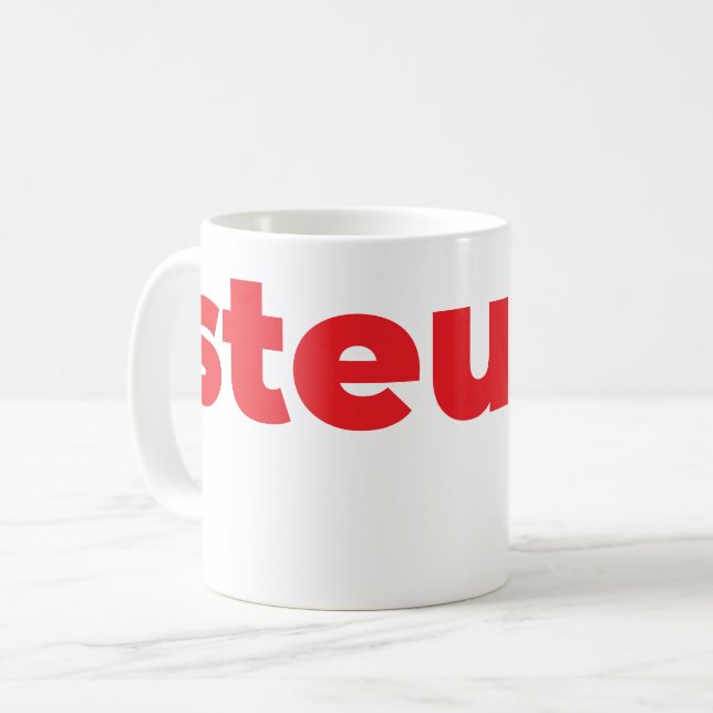 Steups Tasse - Rot (Vorderseite Links)