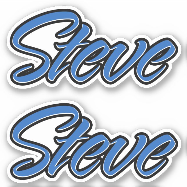 Steve Blue Autocollants (Devant)