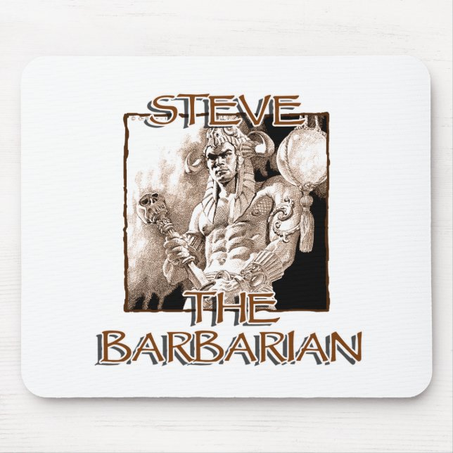 Steve der Barbar Mousepad (Vorne)