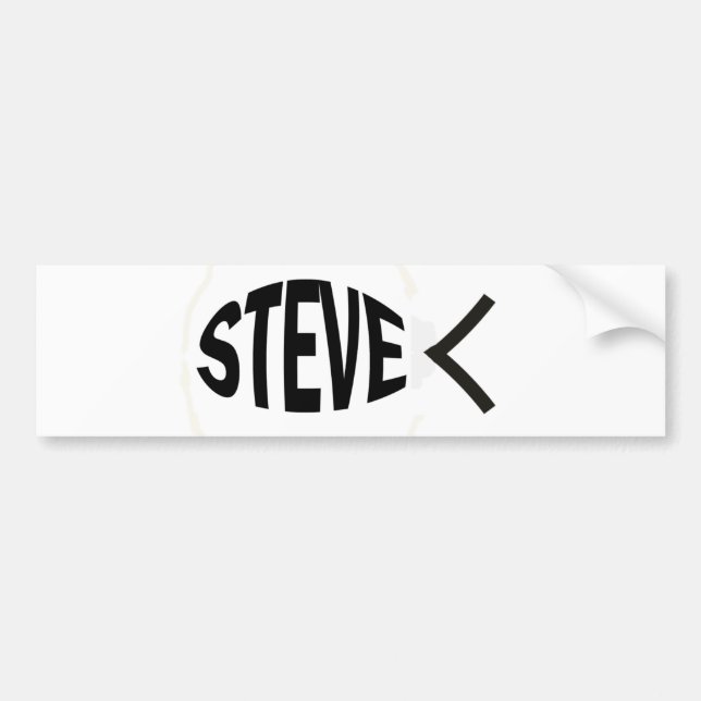 Steve-Fisch-Autoaufkleber Autoaufkleber (Vorne)